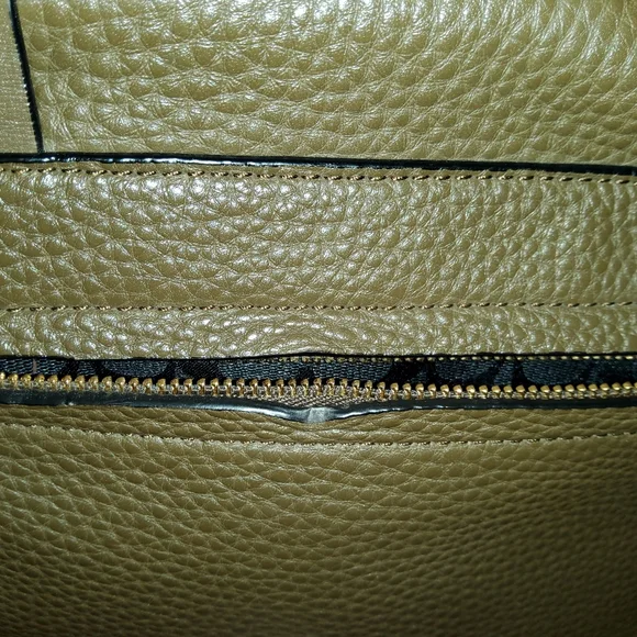 Olive Green Coach Satchel - Picture 7 of 11